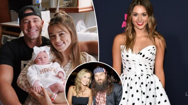 Sadie Robertson holding her baby daughter after choking emergency
