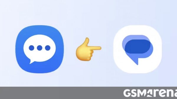 Samsung Messages app discontinued notice on a smartphone screen