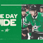 Dallas Stars vs Winnipeg Jets final regular season game preview graphic at American Airlines Center