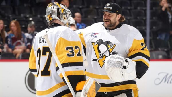 Stuart Skinner in Pittsburgh Penguins gear as named starter for Game 1 against the Flyers