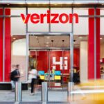 Survey data chart showing business impact of Verizon network outage on operations and finances