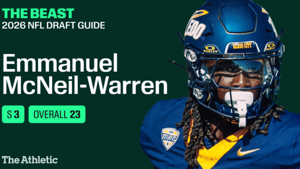 Toledo Rockets safety Emmanuel McNeil-Warren in game action