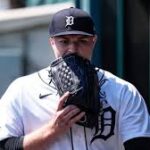 Spencer Torkelson walk-off home run celebration with Tigers teammates at Comerica Park