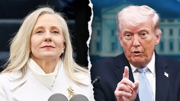 Former President Donald Trump criticizing Virginia Governor Abigail Spanberger's tax policies