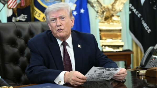 Former President Donald Trump at Mar-a-Lago discussing Canada annexation in new royal biography
