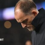 England manager Thomas Tuchel analyzing his squad during training ahead of the World Cup