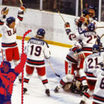 Jack Hughes 2022 Olympic gold medal goal celebration vs Jack Hughes 1980 hockey photo comparison