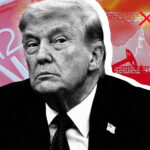 U.S. stock market chart dipping as Trump issues Iran deadline over Strait of Hormuz closure threat