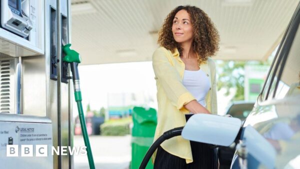 UK petrol and diesel prices chart showing recent fall after weeks of sharp increases