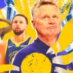 Stephen Curry and Jimmy Butler share a moment during warmups amid the Warriors' season-ending injuries