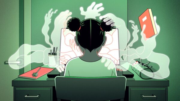 A.I. in schools: a third-grader's certificate for an AI game and a middle schooler's Chromebook with Gemini pre-installed
