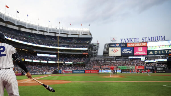 New York Yankees ace pitcher Max Fried winds up for a pitch during a game